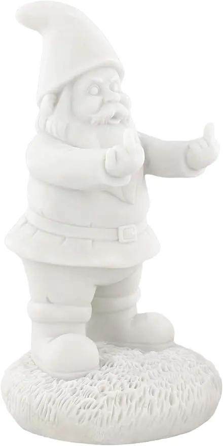 Gnometastic Gnude Gnomes - Unpainted Double Bird Garden Gnome Statue, 8.5in / DIY Paint Your Own Gnome - Funny Garden Gnomes to Paint for Adults, Outdoor or Indoor by GreenHaven Gardens