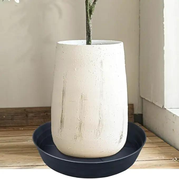 Plant Saucer 18 Inch, Extra Large Planter Saucer 4 Pack, Plastic Plant Saucers for Indoors and Outdoors, Plant Pot Saucers, Drainage Tray for 16, 17, 18 in Planters by GreenHaven Gardens