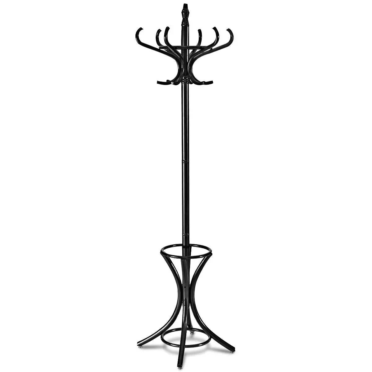 Wood Standing Hat Coat Rack with Umbrella Stand by DirectDeals