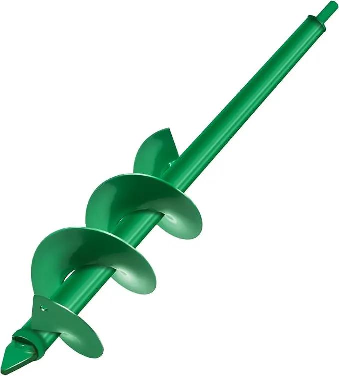Auger Drill Bit for Planting, 4x25Inch Garden Earth Auger, Spiral Drill Hole Rapid Planter Seedling & Bedding Plant,Ground Planting Drill Bit Auger Post Hole Digger for 3/8''Hex Drive Drill by GreenHaven Gardens