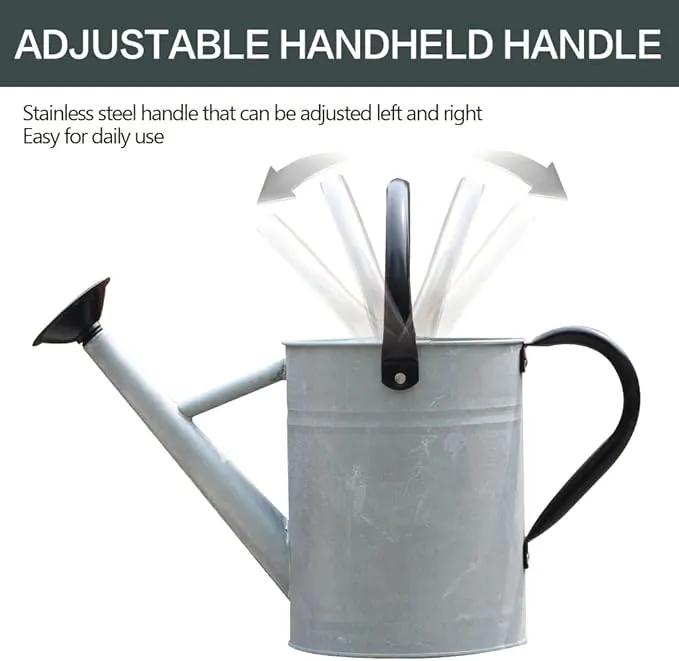 Metal Watering Can, One Gallon Watering Cans Stainless Steel for Outdoor Indoor Garden Plants Watering (Silver 1 Gallon) by GreenHaven Gardens