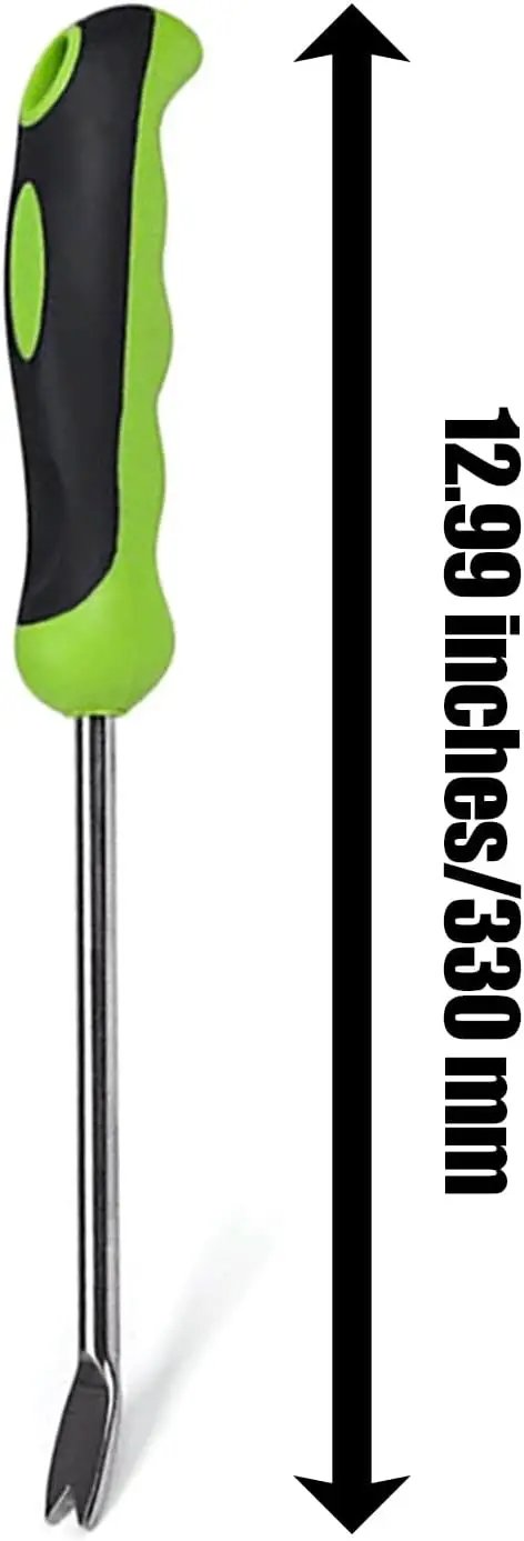 Maxmoral 12.99 Inch Garden Hand Weeding Tool with Ergonomic Handle Stainless Steel Farm Transplant Gardening Plant Loosening Root Starter by GreenHaven Gardens