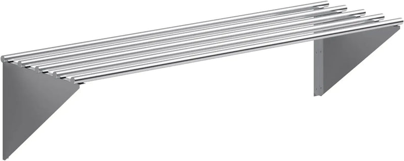 AmGood 18 in. x 60 in. NSF Stainless Steel Tubular Wall Shelf | Heavy-Duty Metal Shelving for Appliances & Equipment | Ideal for Kitchen, Restaurant, Garage, Laundry, Utility Room by GreenHaven Gardens