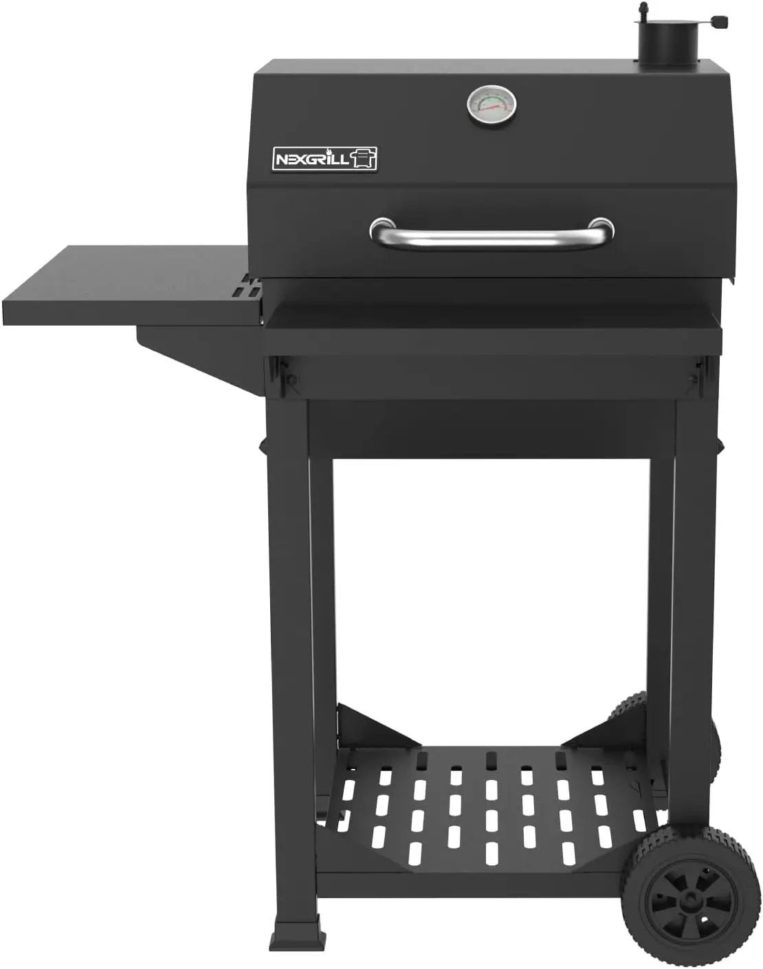 Nexgrill 22" Barrel Charcoal Grill with Side Shelf, 550 SQ In Cooking Space, Adjustable Chimney, Air Dampers, Temperature Gauge, Warming Rack, Smoker Grill for Camping, Picnics, and More - 810-0025 by GreenHaven Gardens