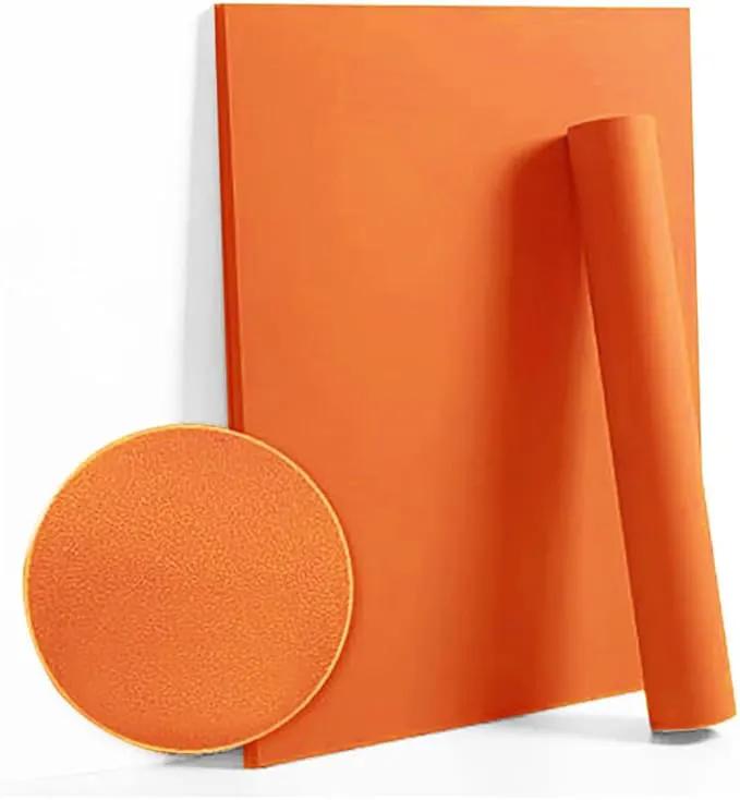 Dimoon 393''x17.7'' Orange Peel and Stick Wallpaper Contact Paper Modern Self Adhesive Wall Paper Removable Renter Friendly Textured Solid Color Shelf Vinyl Roll (393''x17.7'',Tropical Orange) by GreenHaven Gardens
