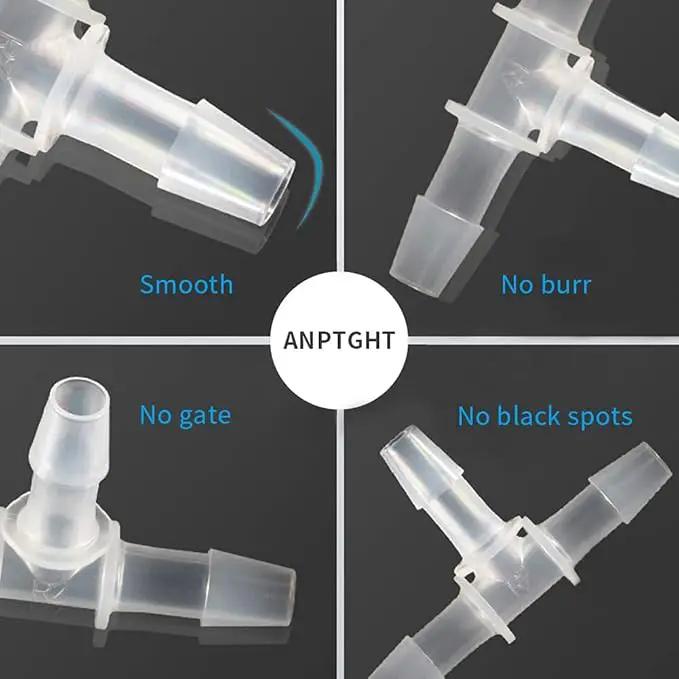 3/16" Tee Fitting Equal Barb 3 Way Hose Barb Fitting，Splicer Joint Mender Adapter Union Fitting for Fuel Gas Liquid Air (Pack of 5) by GreenHaven Gardens