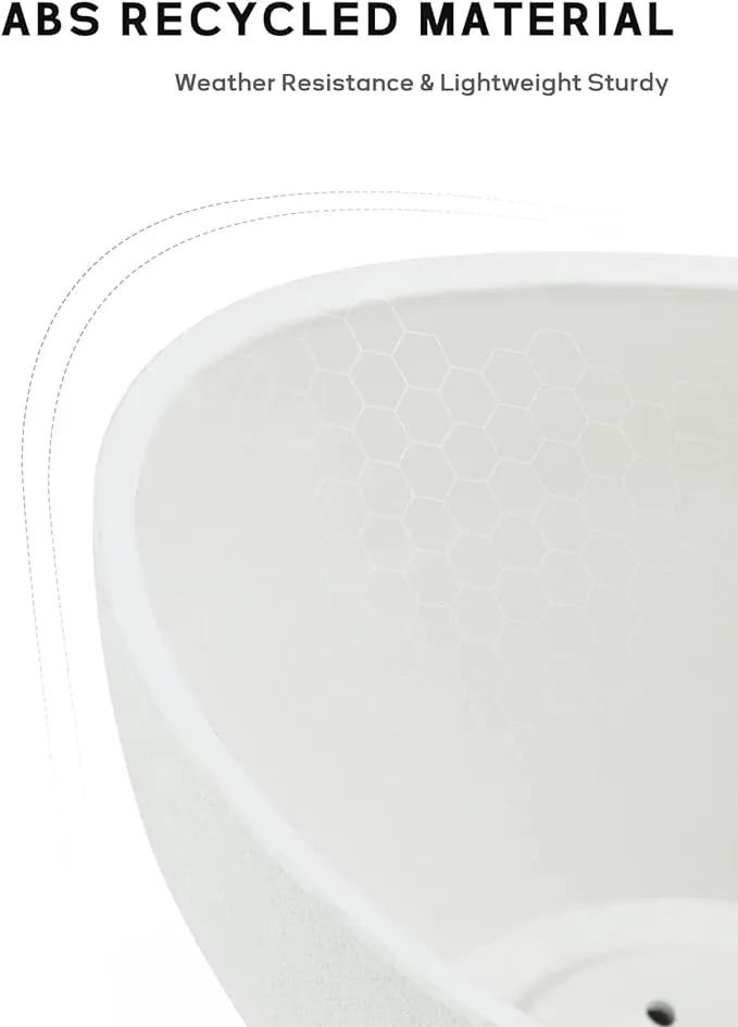 LaDoVita Plant Pots with Drainage Holes, 12 Inch Large Planters for Indoor Plants, Plastic Flower Pots Outdoor, 2 Pack, White by GreenHaven Gardens