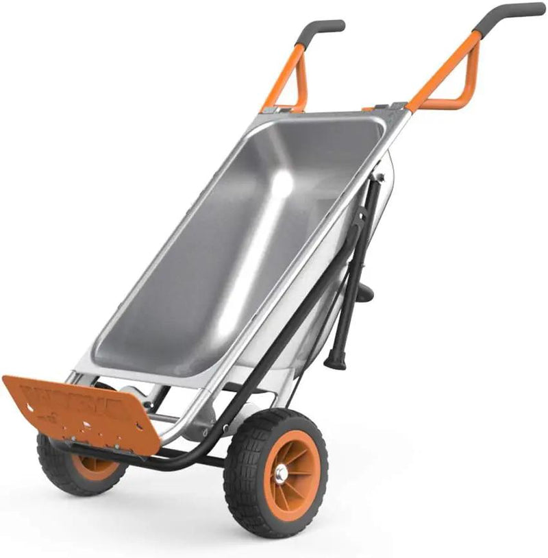 Worx WG050 8-in-1 Aerocart Garden Cart/Wheelbarrow Heavy Duty/Dolly by GreenHaven Gardens