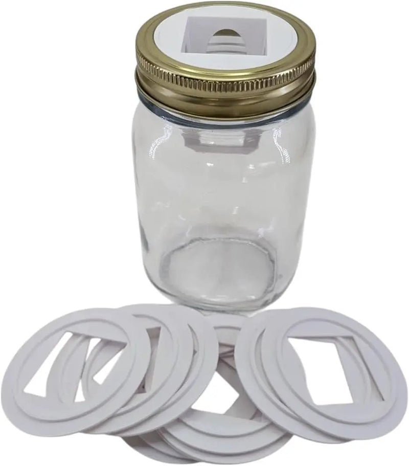 Grow Cubes Mason Jar Adapters for Kratky and DWC Gardening/Compatible with Gardyn (10 Mason Jar adapters) by GreenHaven Gardens