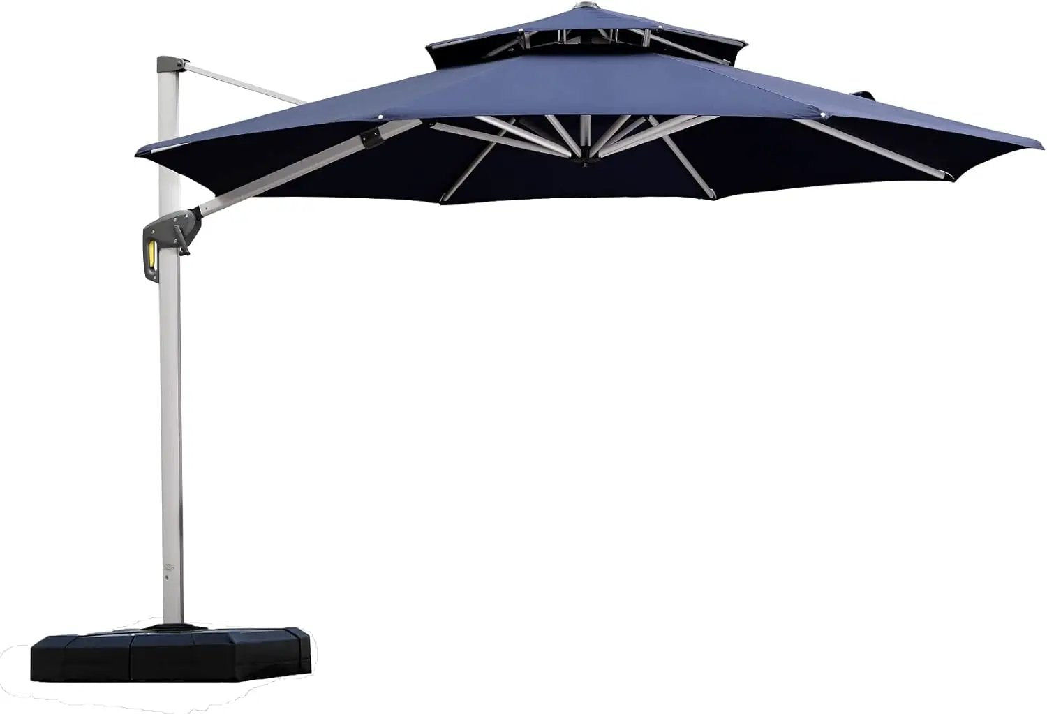 PURPLE LEAF 11 Feet Patio Umbrella Outdoor Round Umbrella Large Cantilever Umbrella Windproof Offset Heavy Duty Sun for Garden Deck Pool Patio, Navy Blue by GreenHaven Gardens