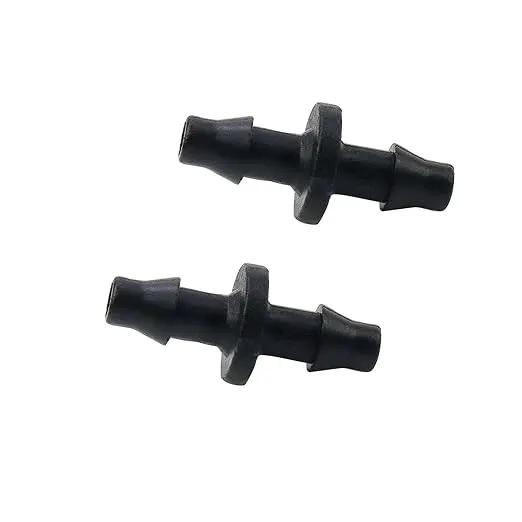 Dnyta 100pcs Barb Fittings PVC for 1/4 Inch Irrigation Tubing Drip Irrigation Barb Fittings Irrigation Tubing Connector Drip Irrigation Barbed Coupling for Plant Drip or Yard Spray Irrigation by GreenHaven Gardens