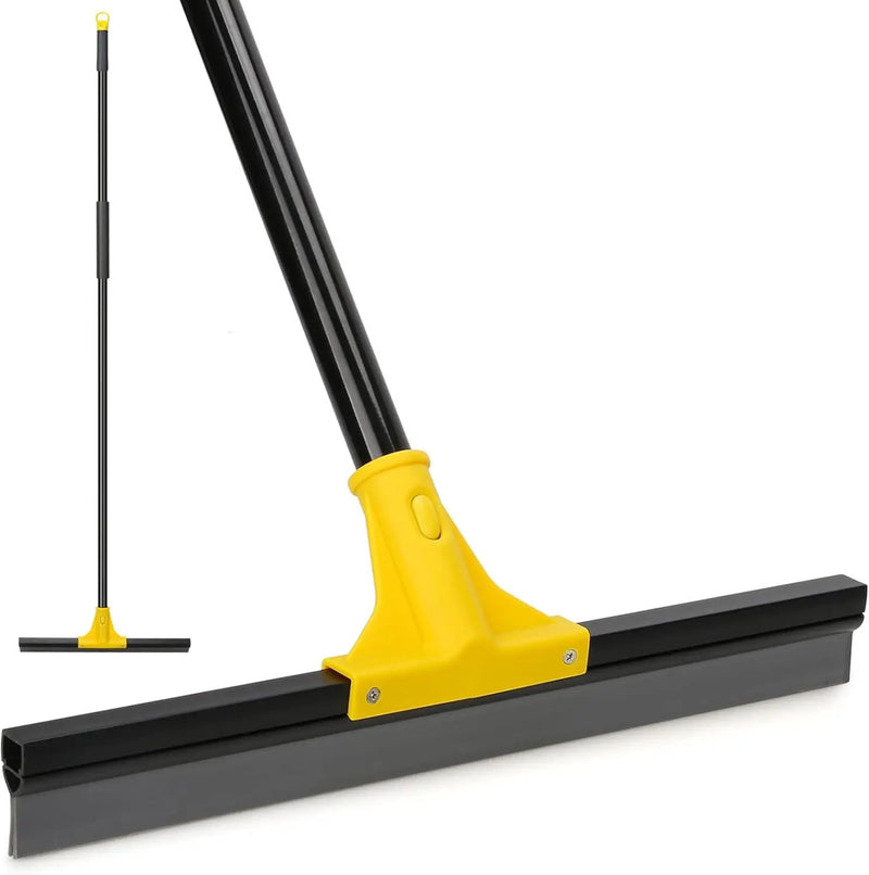 Squeegee Broom for Floor, 18'' Heavy Duty Rubber Wiper with 60'' Long Handle for Bathroom Tile, Garage Concrete, Deck, Shower Glass, Window Cleaning by GreenHaven Gardens