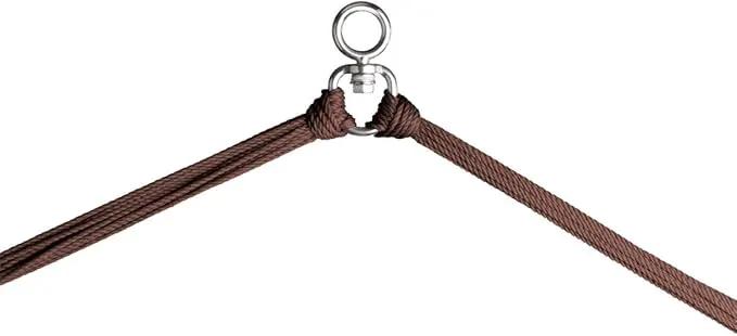 LA SIESTA® - XL King Habana Cotton Hammock Chair & CasaMount - Hanging Chair w/Suspension Kit for Walls Ceilings & Square Beams - Indoor Outdoor Swing Hanging Chair Bedroom Patio Balcony - Chocolate by GreenHaven Gardens