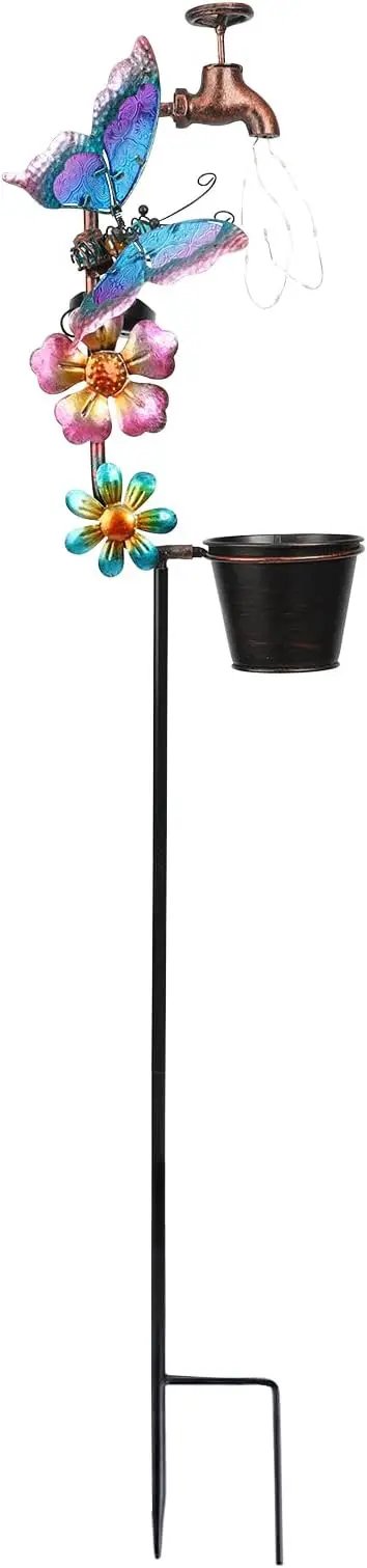 Afirst Solar Outdoor Decorative Butterfly Lights - Faucet Shaped Twinkling Light Garden Stake Decorations for Pathway Lawn Patio Courtyard Backyard by GreenHaven Gardens