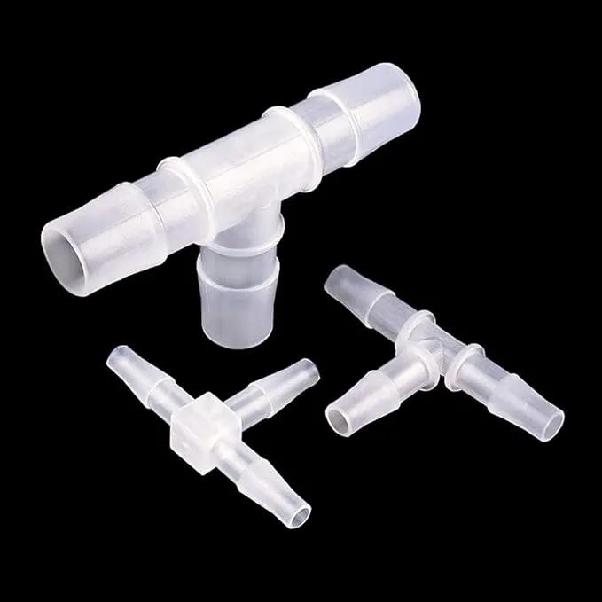 3/16" Tee Fitting Equal Barb 3 Way Hose Barb Fitting，Splicer Joint Mender Adapter Union Fitting for Fuel Gas Liquid Air (Pack of 5) by GreenHaven Gardens