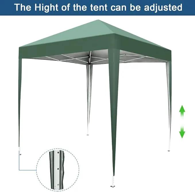 Outvita 6.5x6.5ft Pop Up Canopy Tent, Outdoor Instant Shelter Folding Canopy with Carry Bag for Commercial Events, Party, Backyard BBQ, Camping Green by GreenHaven Gardens