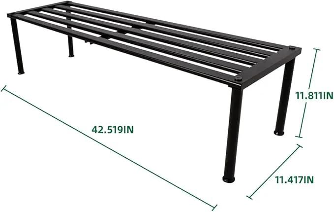 Metal Plant Stand, Rust-proof Aluminum Display Rack, Plants Display Stands Decoration Racks for Living Room Garden Balcony Patio (Ebony, 41.3Inch Tall Leg) by GreenHaven Gardens