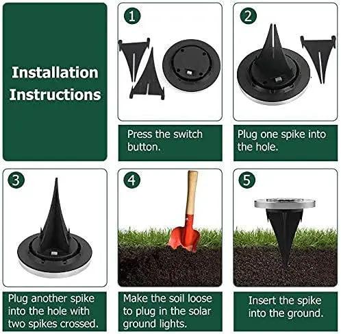 Aogist Solar Ground Lights 12 Packs, 8 LED Solar Garden Lights, Outdoor Solar Disk Lights, In-ground Outdoor Landscape Lights for Pathway Yard Walkway Patio Lawn Path (Cold White) by GreenHaven Gardens