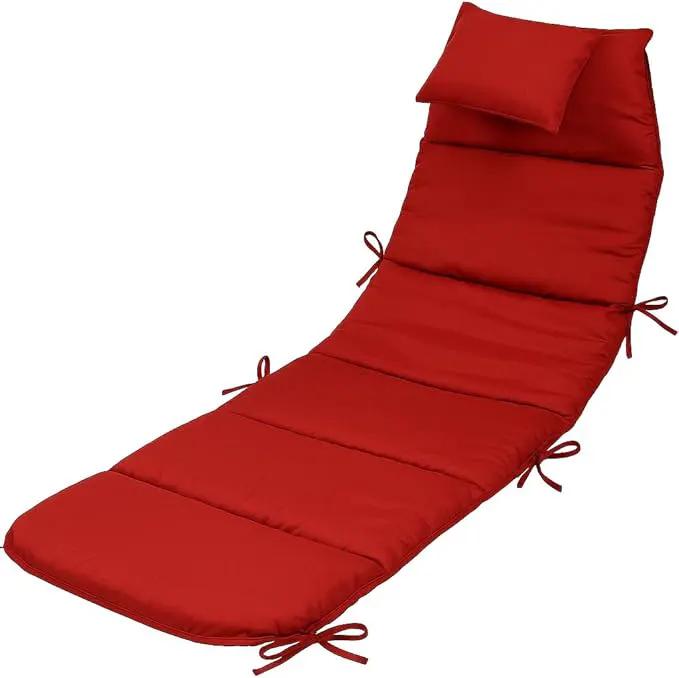 Weatherproof Replacement Cushion Pad and Umbrella for Hanging Lounge Chair Outdoor Chaise Hanging Hammock Chair - Long-Lasting, Fade-Resistant, Quick-Dry, Outdoor Lounge Replacement Set - Red by GreenHaven Gardens