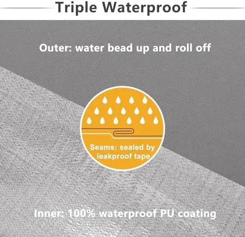 Favoyard Patio Chair Cushions 20 x 20 x 3 Inch Waterproof Outdoor Seat Cushions for Patio Furniture 3-Year Color Fastness Garden Sofa Couch Chair Pads with Handle & Adjustable Straps Set of 2, Grey by GreenHaven Gardens