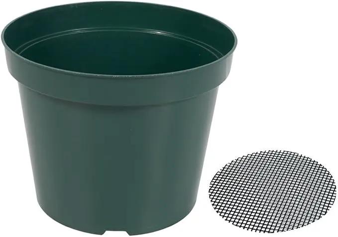 40 Pack 4 Inch Plastic Nursery Pots with Mesh Pad, Thick Sturdy Plastic Plant Pots with Drainage Holes Indoor/Ourdoor Flower Planter Pots, Green by GreenHaven Gardens