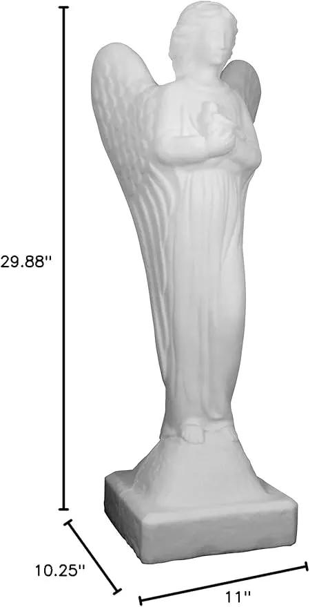Emsco Group 2260-1W Morning Angel Garden Statue, White by GreenHaven Gardens