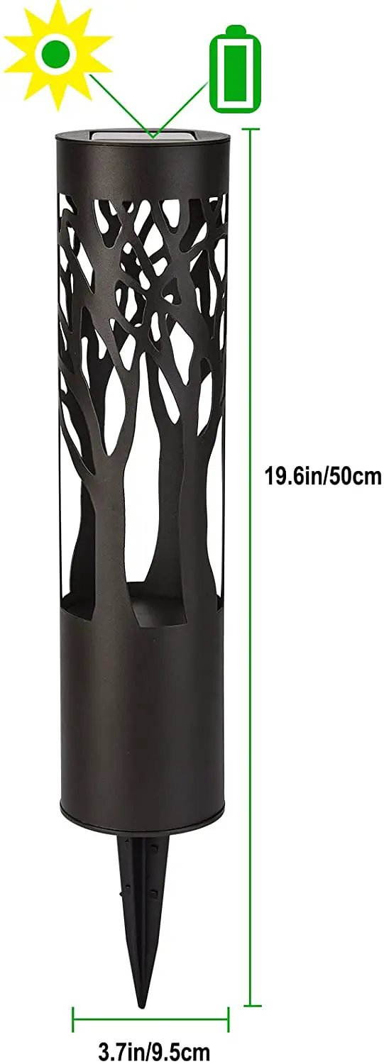 SmartYard 10-Lumen Solar Bollard Light with Tree Design LED 2-Pack by Outdoor Solar Outlet