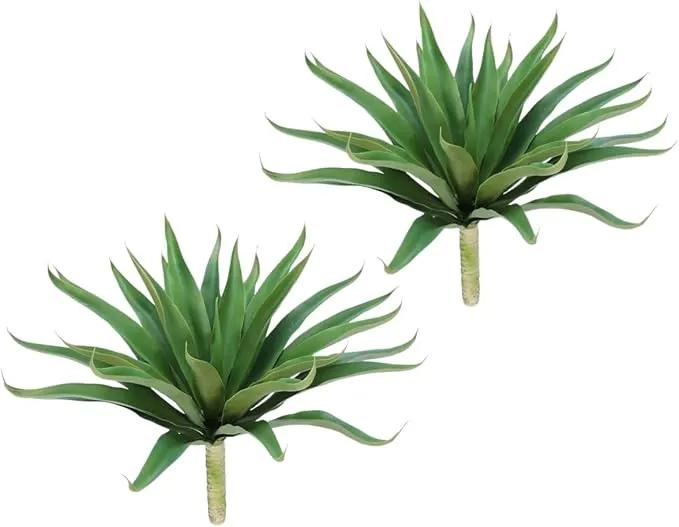 Velener Fake Agave Artificial Plant: Unpotted Fake Plant for Room Decor, UV Resistant Faux Agave Plant for Outdoor/Indoor Decor, 22 inches, 2 Pack by GreenHaven Gardens