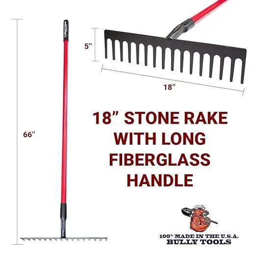 Bully Tools 92369 66-Inch 4-Tine Mulch Fork with Fiberglass Long Handle by GreenHaven Gardens