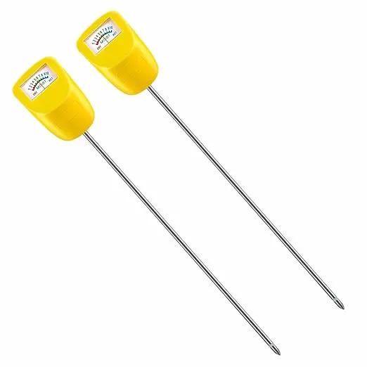 Soil Moisture Meter Long Stem Deep Use, Plant Hygrometer, Water Monitor Tester, for Garden, Flower pots, Lawn, 2 Pack by GreenHaven Gardens