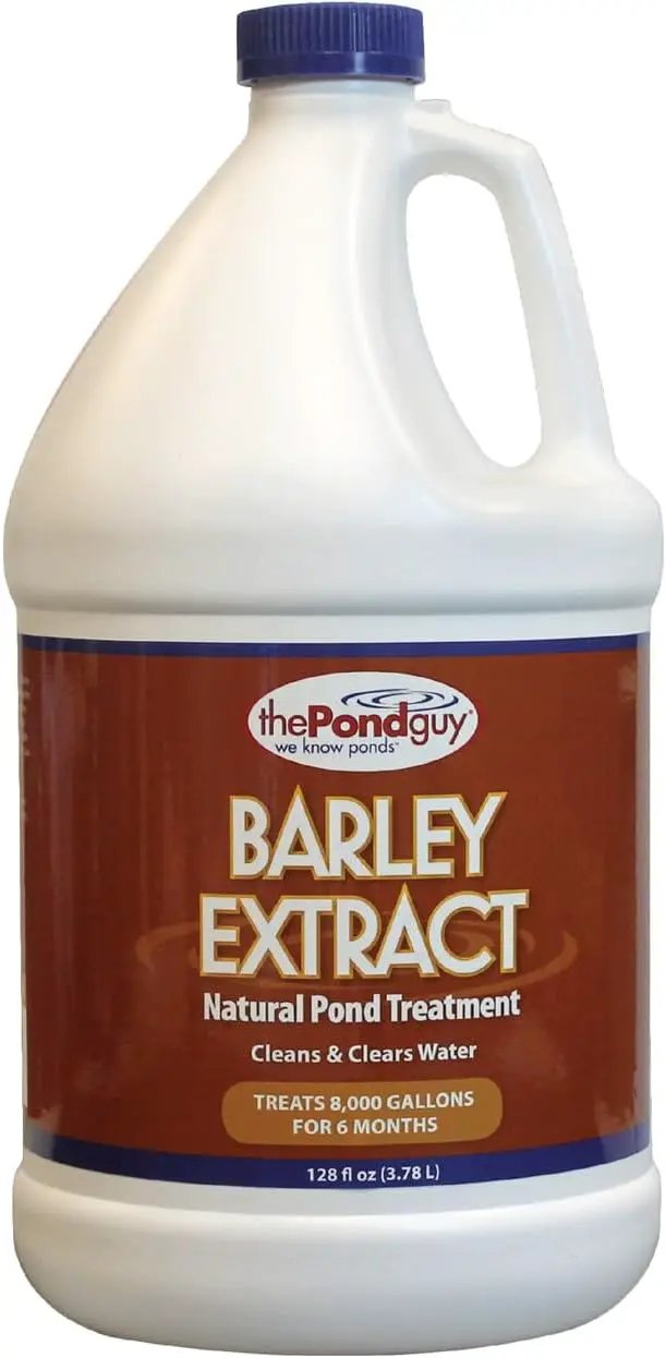 The Pond Guy Barley Extract Natural Liquid Treatment for Ponds and Water Gardens, Safe for Koi Fish and Plants, Natural Solutions for Clear Pond Water - 1 Gallon by GreenHaven Gardens