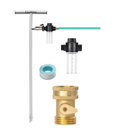 [Upgrade Design] Tree Watering Spike,Caulimo Deep Root Watering Tool Root Waterer Root Irrigator Tree Watering System Root Feed for Plants Trees Bushes Shrubs Made of Stainless Steel with Brass Valve by GreenHaven Gardens