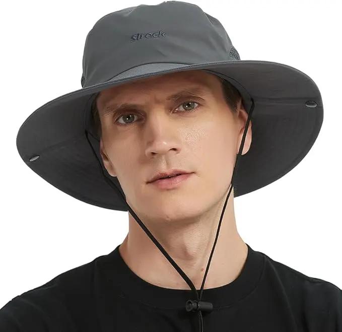 Fishing Hat, UPF50+ Wide Brim Sun Hat for Men Women, UV Protection Hiking Beach Bucket Hats Summer Safari Hat by GreenHaven Gardens