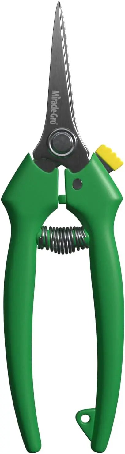 Miracle-Gro Straight Tip Floral Shears - Lightweight Gardening Scissors - Hand Pruner Pruning Shear for Flowers, Herbs, Roses and Indoor Plants by GreenHaven Gardens
