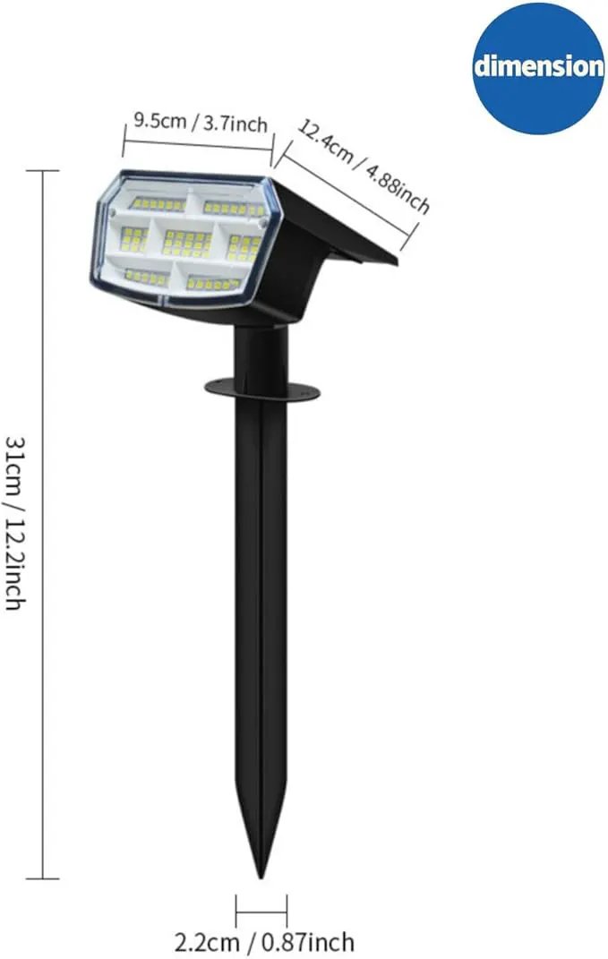 Outdoor Light Solar-Powered 3 Levels of Brightness，Waterproof IP65 can be Installed on Walls, Beside walkways, on lawns and Near Green Plants- 4 Pack (Warm) by GreenHaven Gardens