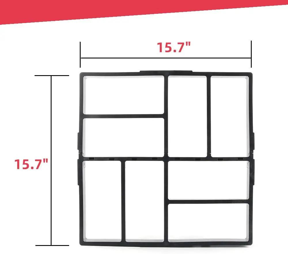 Anothera 2Pack 15.7"x15.7"x1.57" Walk Path Maker Reused Concrete Molds Pathmate Stone Molding Stepping Stone Paver Walk Way DIY Path Paving Garden Yard Patio Mold (8-Grid) by GreenHaven Gardens