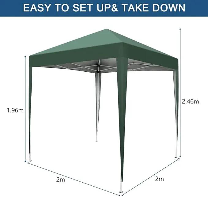 Outvita 6.5x6.5ft Pop Up Canopy Tent, Outdoor Instant Shelter Folding Canopy with Carry Bag for Commercial Events, Party, Backyard BBQ, Camping Green by GreenHaven Gardens
