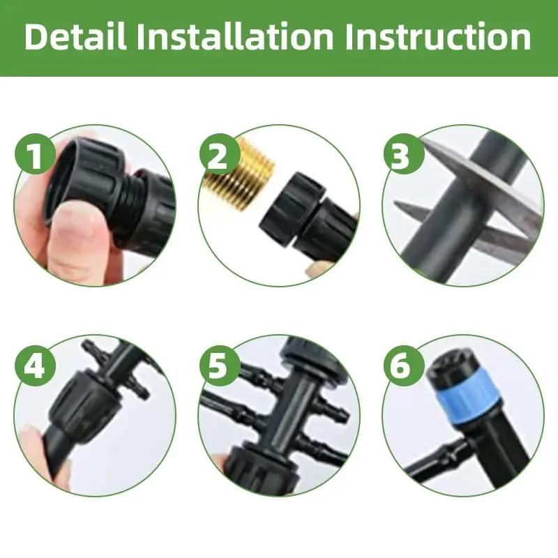 236FT Quick Connect Drip Irrigation Kit, Garden Watering System DIY Automatic Irrigation Equipment Kit for Lawn Raised Bed Greenhouse Plant Watering with 1/4'' Tubing, Drip Emitter, Connector by GreenHaven Gardens