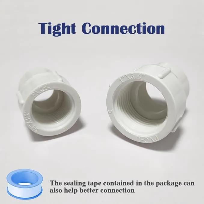 8PCS 1 to 3/4 Inch Double Female Threaded PVC Adapter Pressure Fittings 1" to 3/4" Female to Female Thread Coupling Pipe Fitting Connector for Garden Works HE046-1x3/4 by GreenHaven Gardens