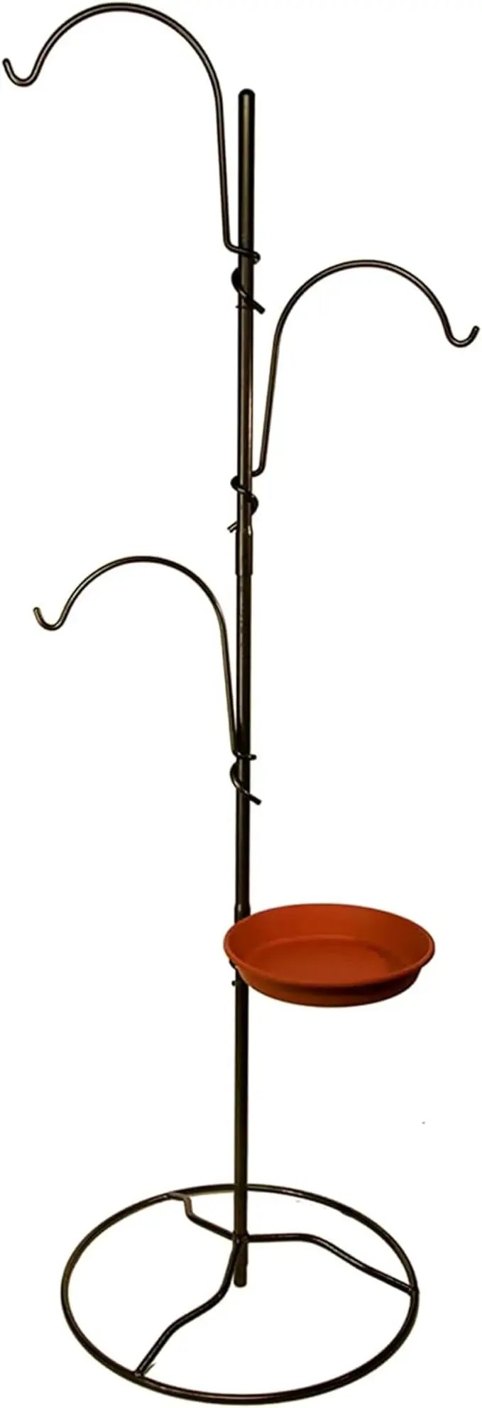Yard Butler Yard Tree Bird Center - Durable Bird Feeder Holder & Hanging Plant Stand with 3 Hooks & Birdbath Ring - Beautiful Yard Decoration by GreenHaven Gardens