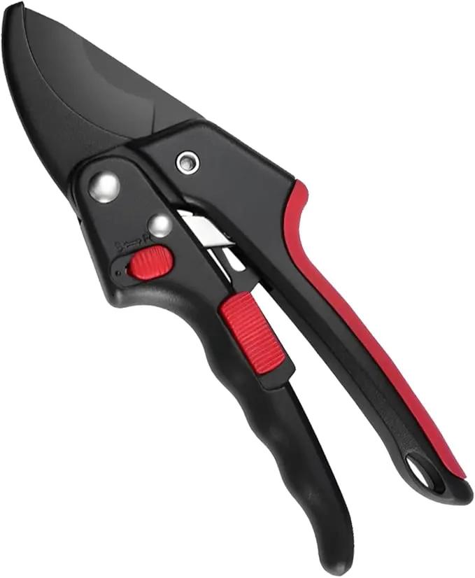 Upgraded Garden Clippers, Adjustable Germany Pruners, Work 3 Times Easier, Professional Pruning Shears, Cutting Rose, Flower, Hedge, Stem, Sharp Gardening Scissors, Arthritis Weak Hand Snips by GreenHaven Gardens