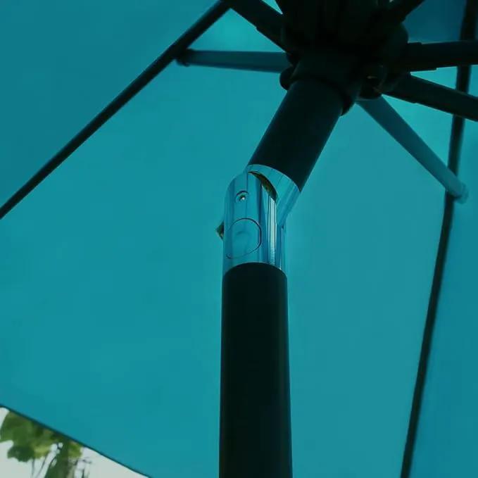 Sunnyglade 9' Patio Umbrella Outdoor Table Umbrella with 8 Sturdy Ribs (Teal Blue) by GreenHaven Gardens