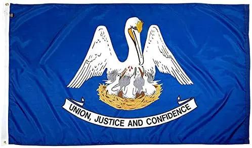 FlagSource Louisiana Nylon State Flag, Made in USA, 6x10' by GreenHaven Gardens