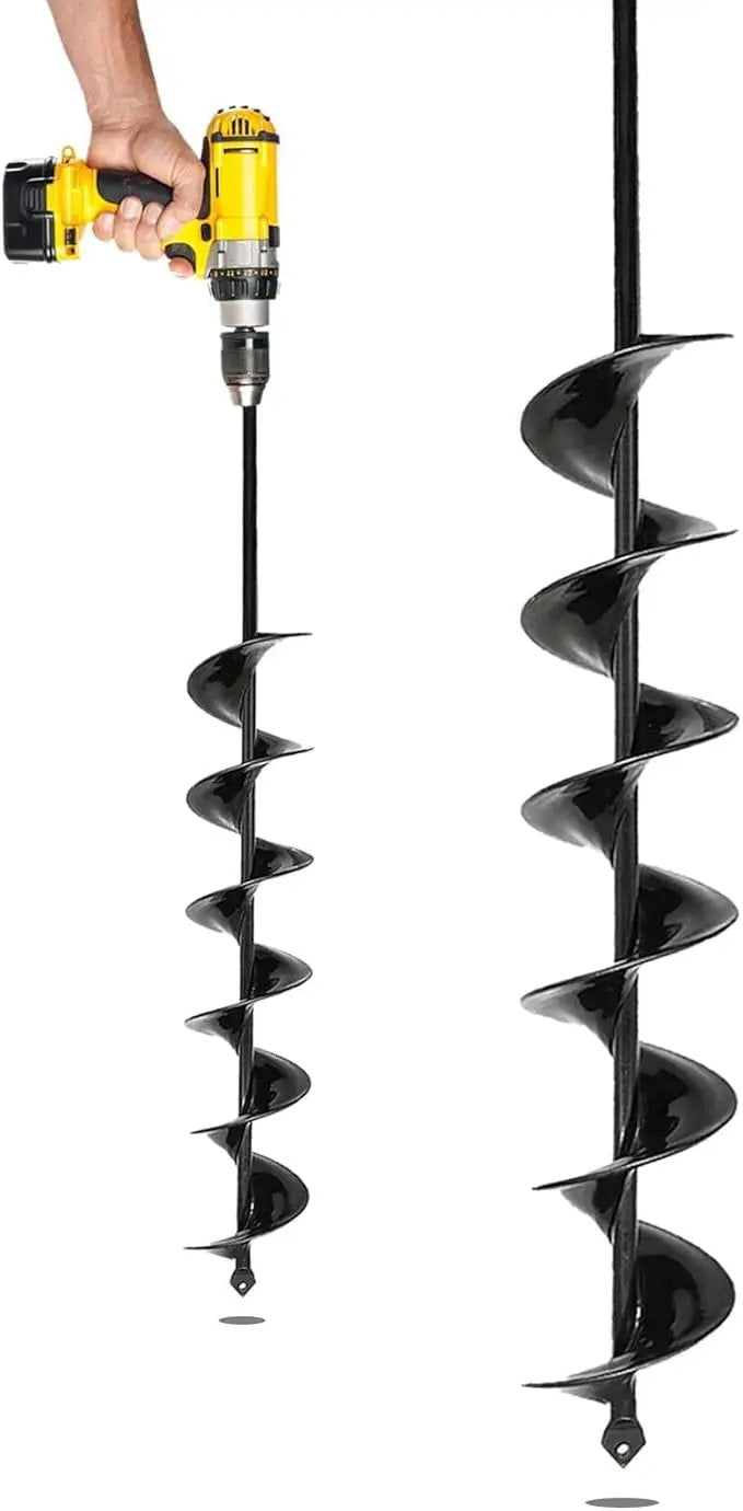 Auger Drill Bit for Planting - 3 x 24 inch Plant Auger for Cordless Drill - Bulb Planter Tool for Bulbs Planting&Holes Digging - 3/8" Hex Drive Drill by GreenHaven Gardens