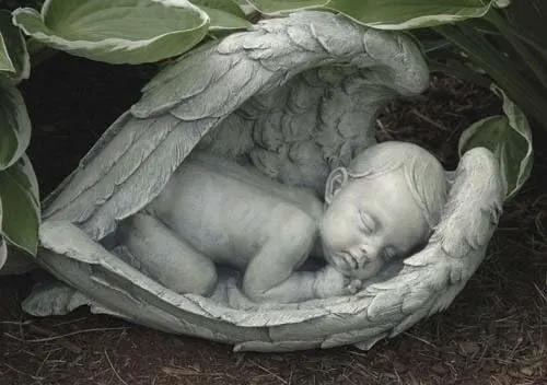 Joseph's Studio by Roman Inc, Sleeping Baby in Wings, Garden Collection, Religious Statue, Holy Family, Memorial, Angel, Patron Saint, Garden Décor (7x14x8) by GreenHaven Gardens