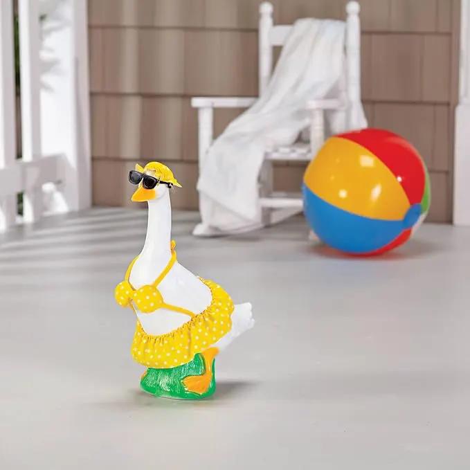 Fox Valley Traders Yellow Polka Dot Bikini Baby Goose Outfit by Gaggleville™, Fits Baby 17" H Statue by GreenHaven Gardens