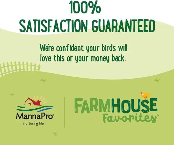Manna Pro Farmhouse Favorites Quirky Quatro Crunch – 100% Natural Protein Treat for Mixed Flocks – Blend of Black Solider Fly Larvae, Mealworms, Beetles & Shrimp – 2lb by GreenHaven Gardens