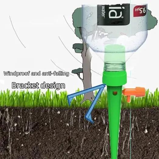 Upgrade Plant Self Watering Spikes Devices, Automatic Watering System with Slow Release Control Valve Switch, Plant Drip Irrigation System for Outdoor & Indoor Plants (12 PCS, Green+Orange) by GreenHaven Gardens