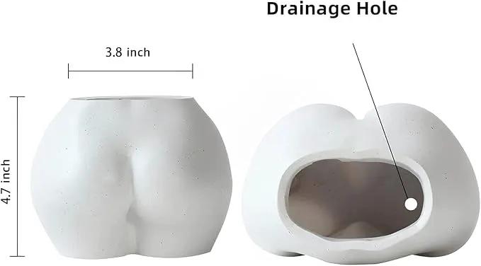 FROZZUR Lower Body Pot, Female Body Shaped Flower Planter with Drainage Holes, Resin Plant Pot, Sculpture Christmas Decor, Modern Boho Cute Chic Butt Planter for Indoor or Outdoor Plants by GreenHaven Gardens