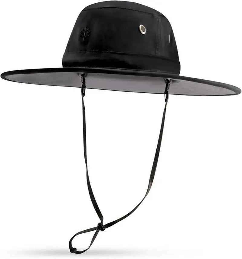 Men's Shapeable Wide Brim Hat - UPF 50 Sun Protection - Maximum Coverage on Your Next Adventure - Sun Fearless Leo Hat by GreenHaven Gardens